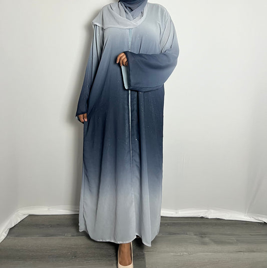 Ombré Glitter Chiffon Abaya