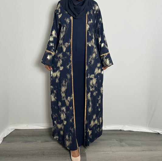 Metallic Dirac Abaya Set