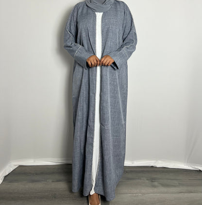 Cotton Linen Abaya Sets