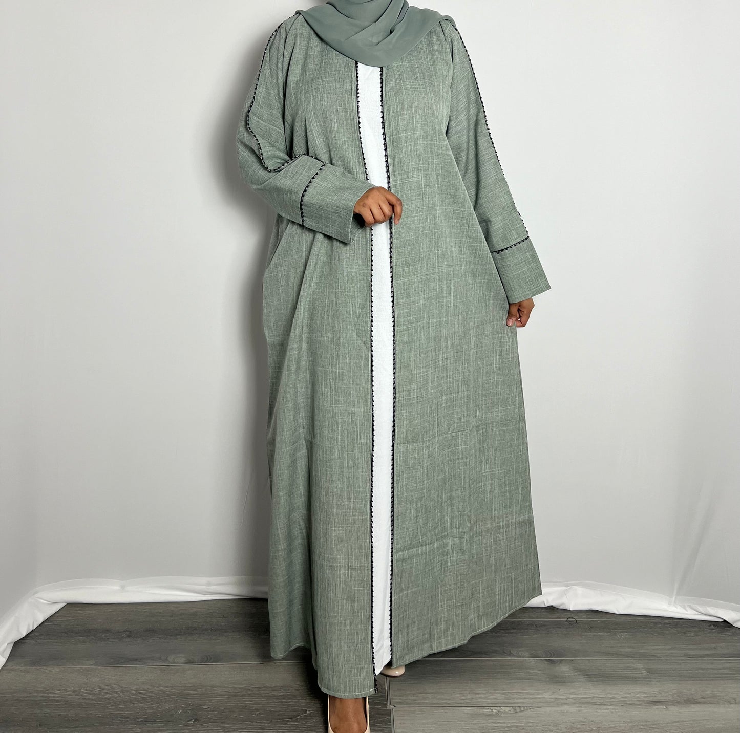 Cotton Linen Abaya Sets