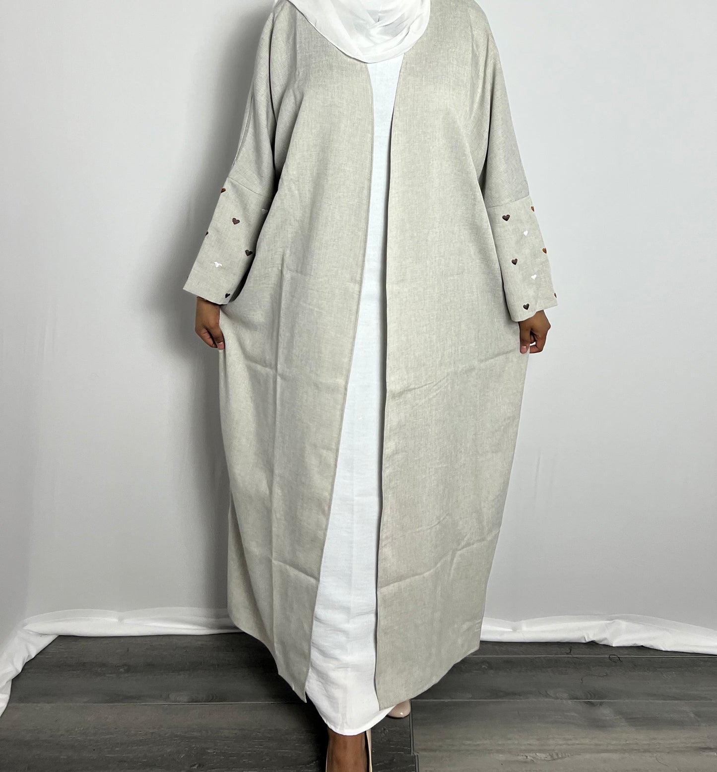 Linen Heart Abaya