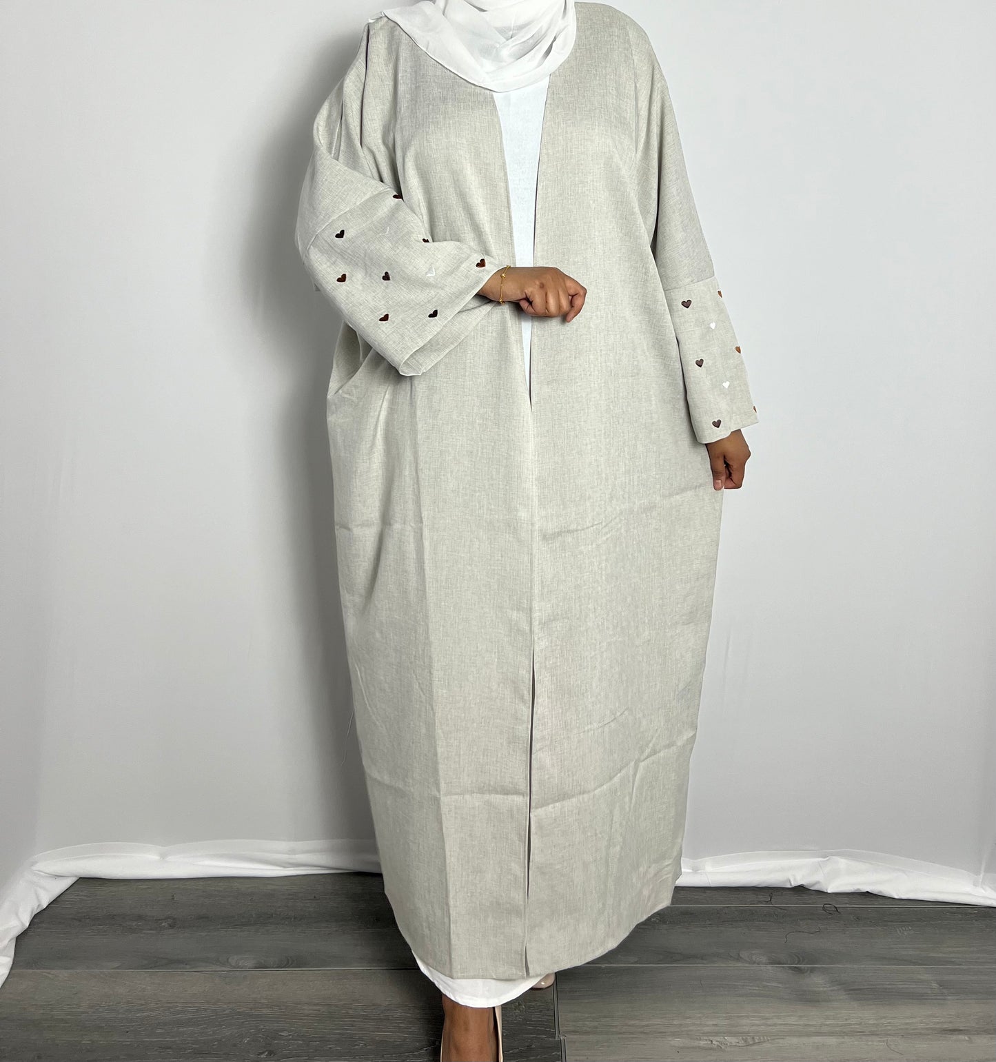 Linen Heart Abaya